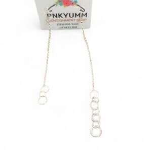 Silver chain earrings with rings